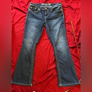 Seven7 Women's Blue Jeans flare leg